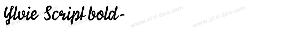 Ylvie Script bold字体转换